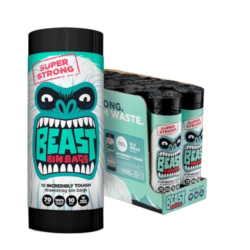 BEAST BIN BAGS 70L Drawstring Bin Bags thumbnail 2